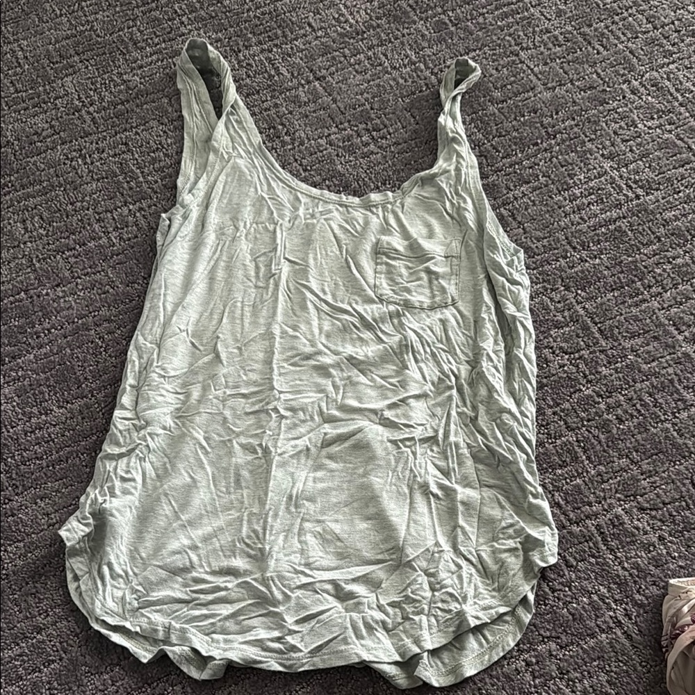 H&M Green Sleeveless Tank Top